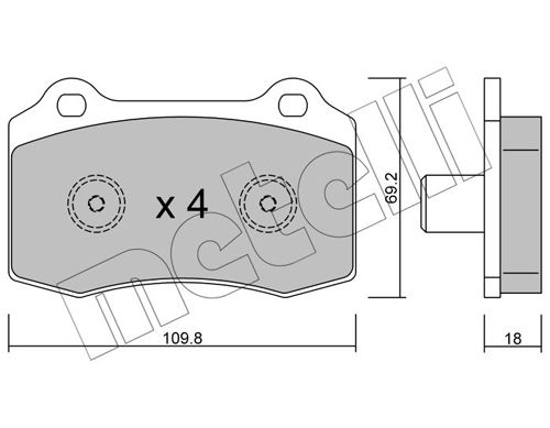 Metelli Brake Pad Set, disc brake 22-0251-5