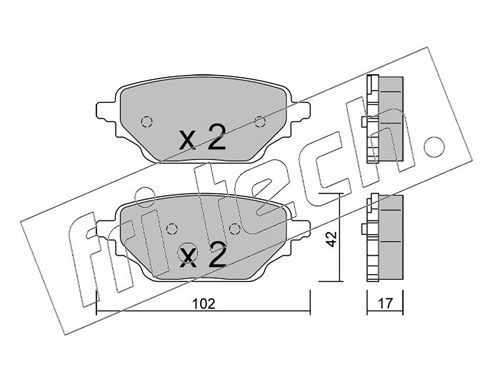 fri.tech. 1352.0 Brake Pad Set, disc brake