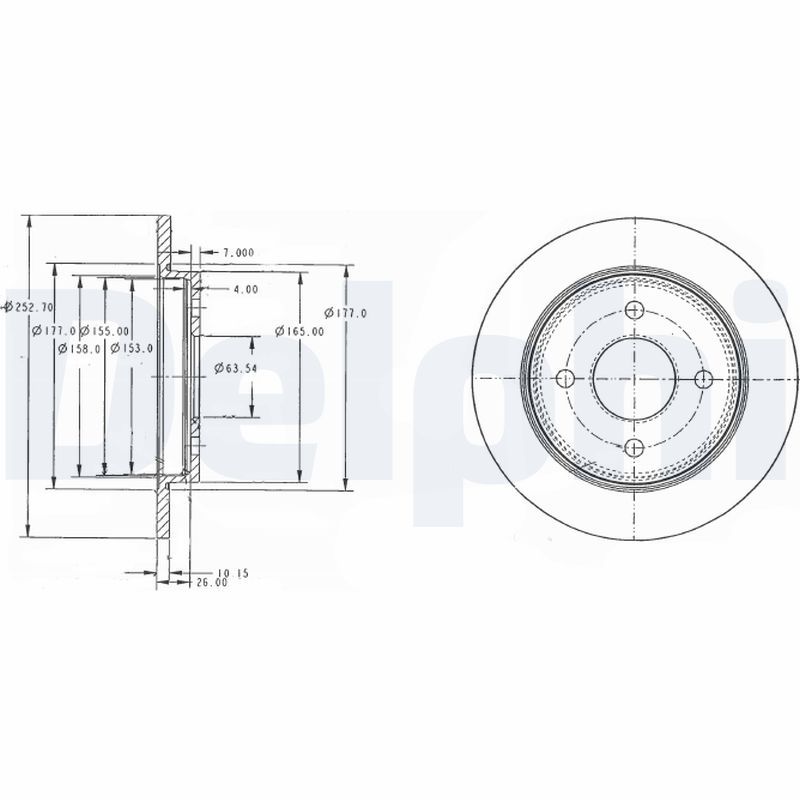 DELPHI féktárcsa BG3054C