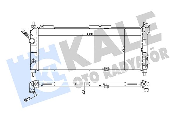 KALE OPEL Радиатор охлаждения Combo, Corsa B 1.2/1.6