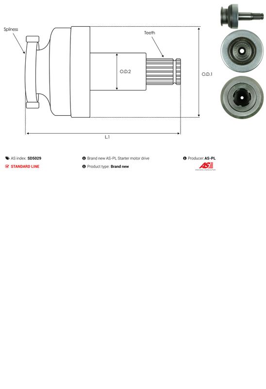 AS-PL SD5029 Freewheel Gear, starter