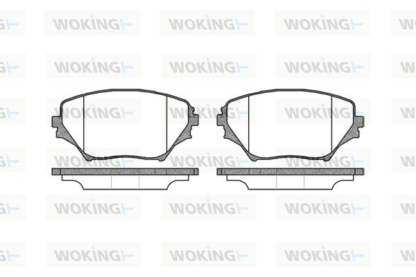 Комплект гальмівних накладок, дискове гальмо, Woking P9133.00