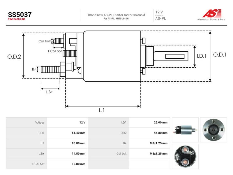 Magnetlülitus, starter, AS-PL SS5037