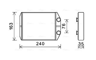 AVA QUALITY COOLING Hőcserélő, belső tér fűtés DAA6014