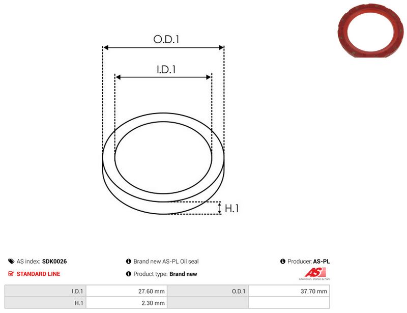 AS-PL SDK0026 Repair Set, alternator