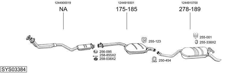 BOSAL kipufogórendszer SYS03384