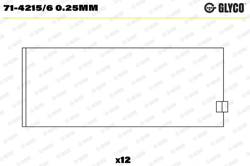Coussinet+bielle GLYCO 71-4215/6 0.25mm