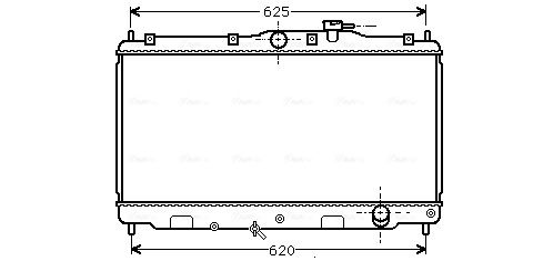 Радіатор, система охолодження двигуна, Ava HD2016