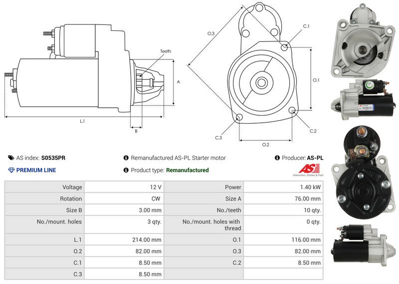 AS-PL S0535PR Starter