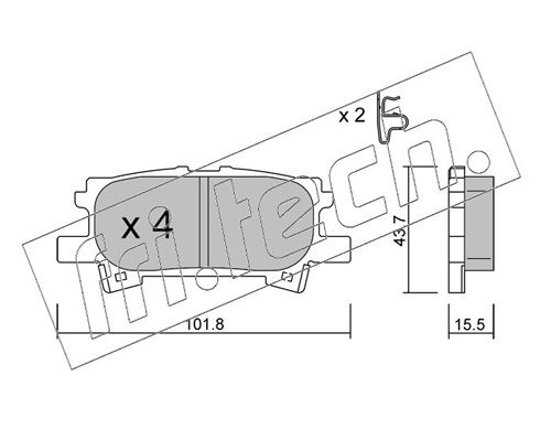 fri.tech. 635.0 Brake Pad Set, disc brake