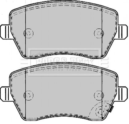 Комплект гальмівних накладок, дискове гальмо, Borg & Beck BBP2166