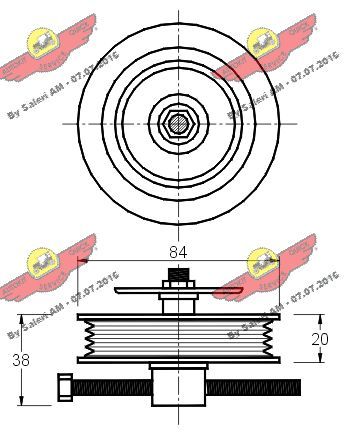 AUTOKIT 03.692 Belt Tensioner, V-ribbed belt