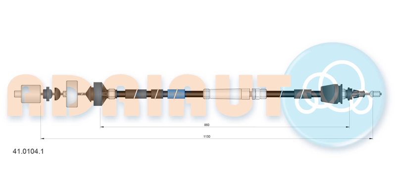 Тросовий привод, привод зчеплення, Adriauto 41.0104.1