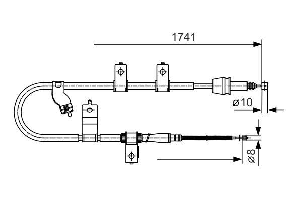 BOSCH huzal, rögzítőfék 1 987 482 076