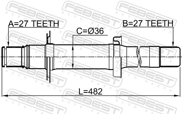 FEBEST 1412-ACTWD1RH Drive Shaft