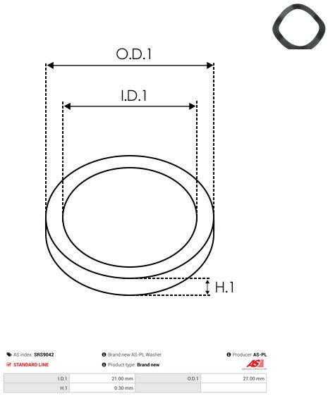 AS-PL SRS9042 Repair Set, alternator