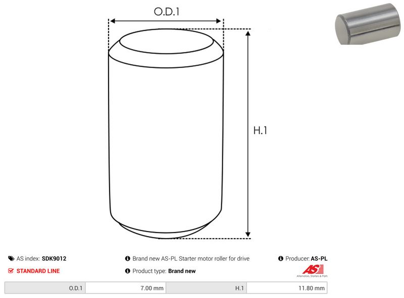 AS-PL SDK9012 Repair Kit, starter