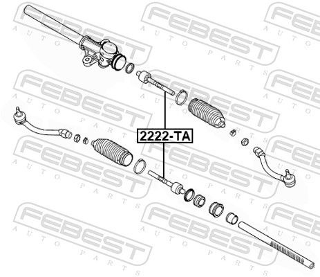 FEBEST 2222-TA Inner Tie Rod