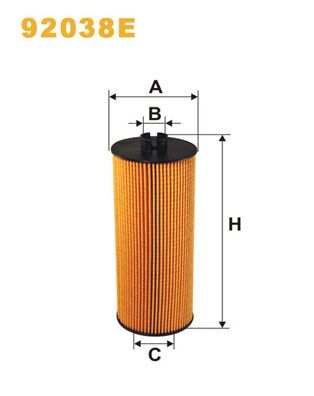 WIX FILTERS 92038E Фільтр масляний MB Atego 98- (OM902/906)