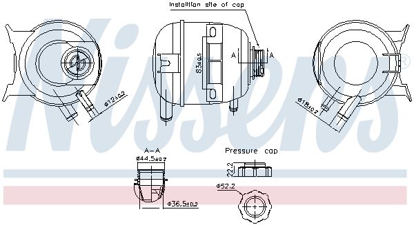 Розширювальний бачок, охолоджувальна рідина, Nissens 996293