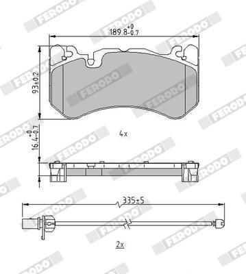 FERODO FDB5233 Brake Pad Set, disc brake