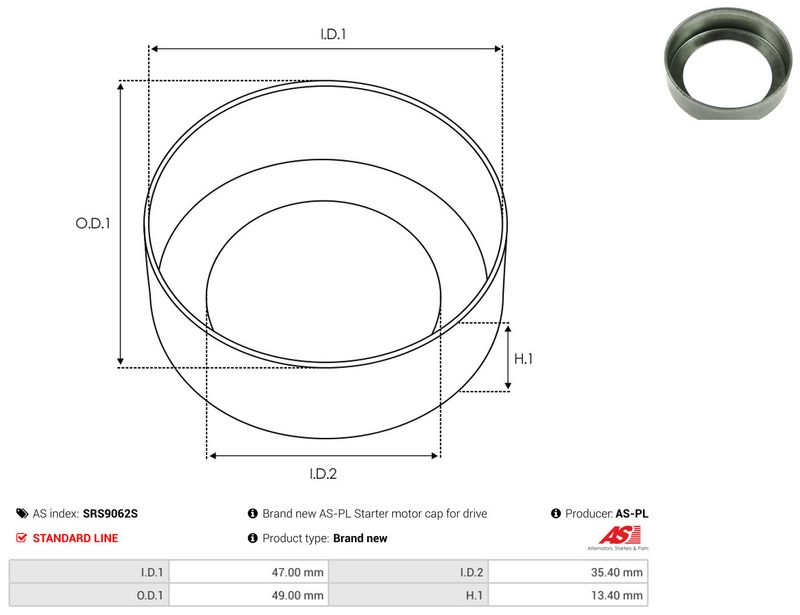 AS-PL SRS9062S Repair Kit, starter
