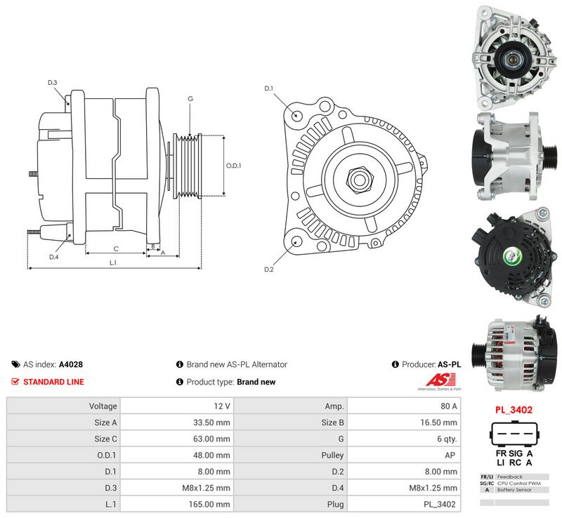 Generaator, AS-PL A4028
