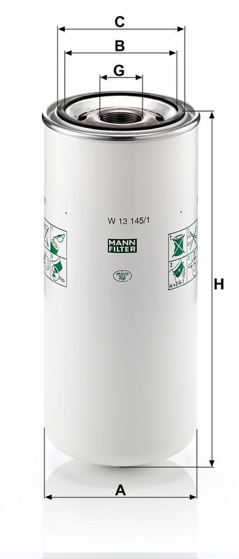 Õlifilter, MANN-FILTER W 13 145, 1