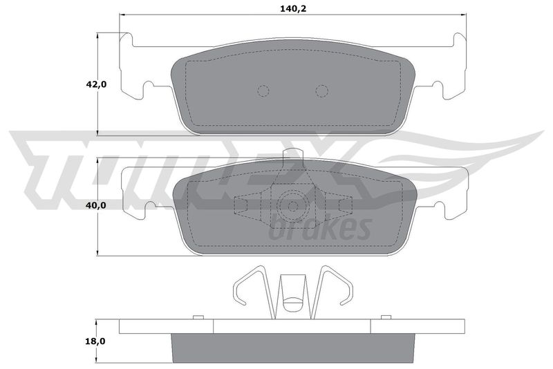 TOMEX Brakes fékbetétkészlet, tárcsafék TX 16-94