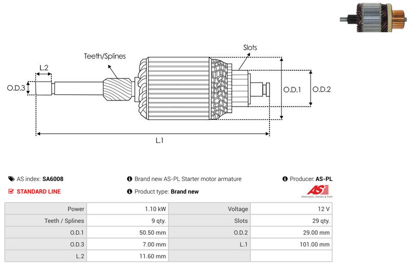 Ankur, starter, AS-PL SA6008