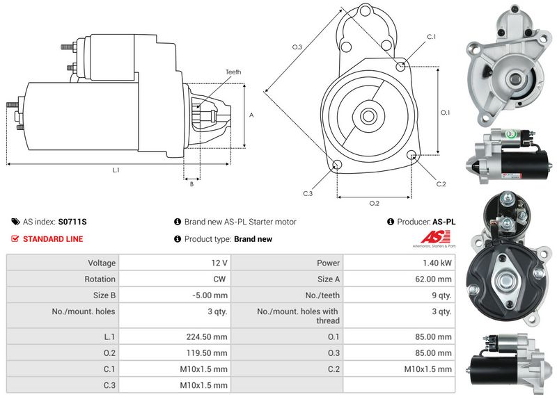 AS-PL S0711S Starter