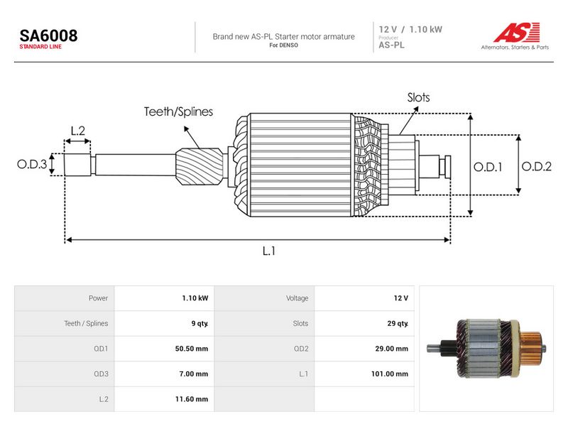 Ankur, starter, AS-PL SA6008