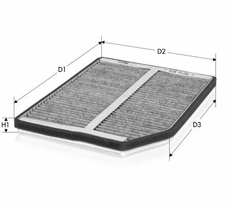 Фільтр, повітря у салоні, Tecneco CK5848-C