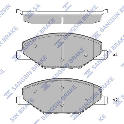 Комплект гальмівних накладок, дискове гальмо, Hi-Q SP1595