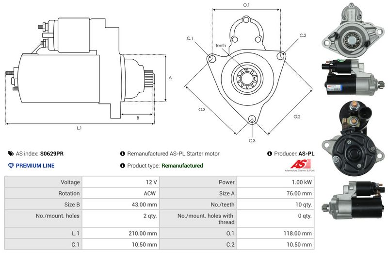 AS-PL S0629PR Starter
