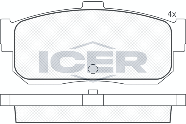 Комплект гальмівних накладок, дискове гальмо, Icer 140876