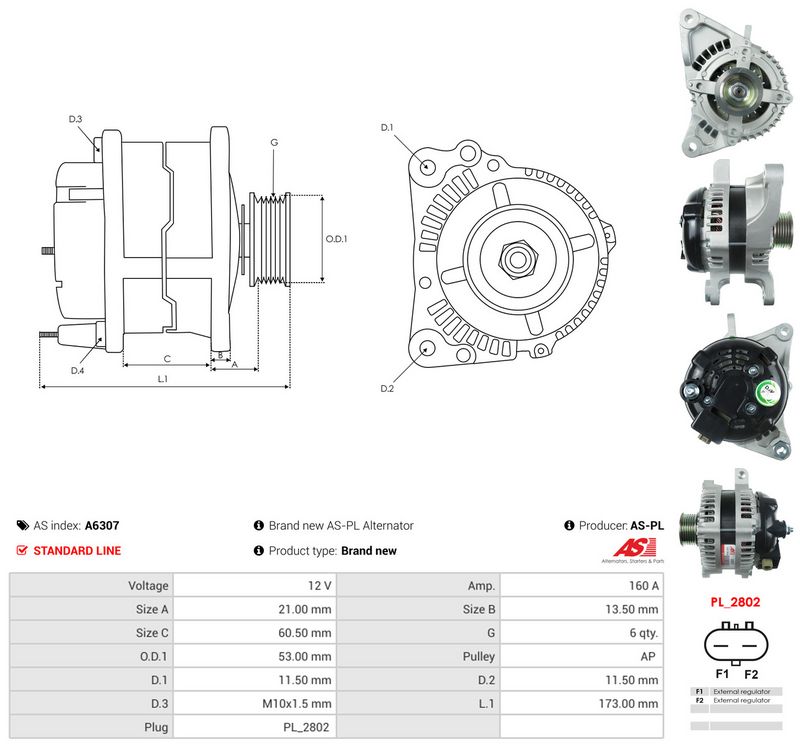 AS-PL A6307 Generatorius