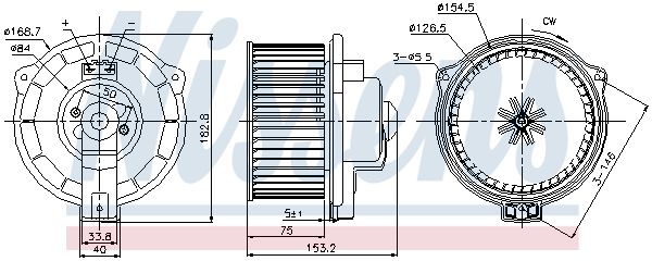 NISSENS Utastér-ventilátor 87107