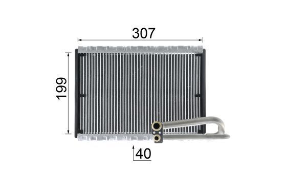 MAHLE AE 121 000P Evaporator, air conditioning