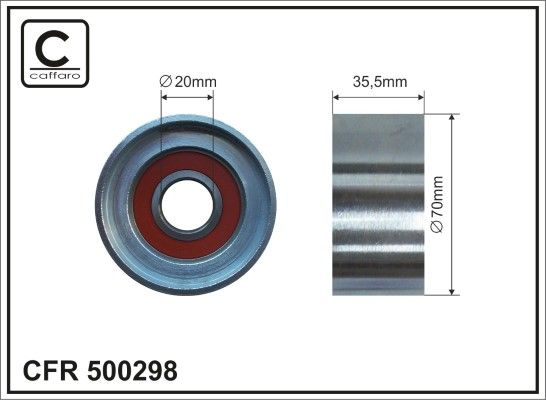 CAFFARO 500298 - Poliklininio diržo kreipiamasis skriemulys