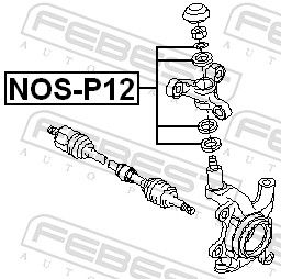 FEBEST NOS-P12 Repair Kit, steering knuckle