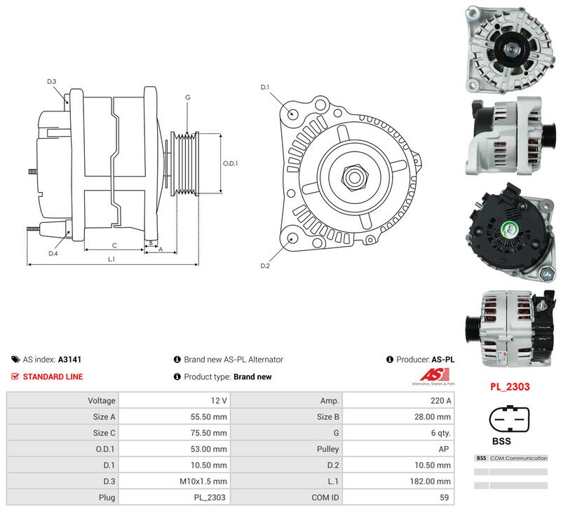 Generaator, AS-PL A3141