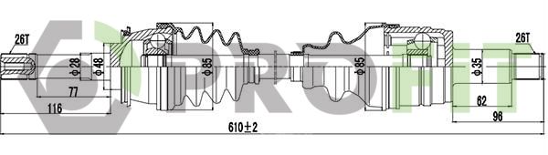Приводний вал, Profit 2730-3098