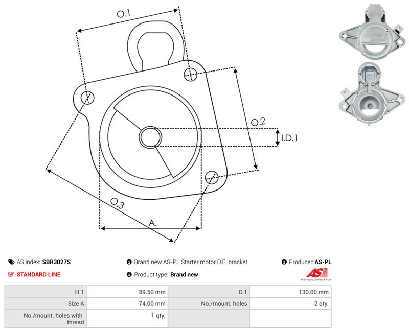AS-PL SBR3027S Starter Lid, carburettor