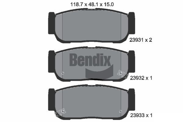 BENDIX Braking fékbetétkészlet, tárcsafék BPD2064