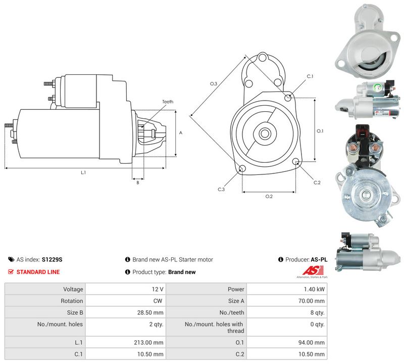 Starter, AS-PL S1229S