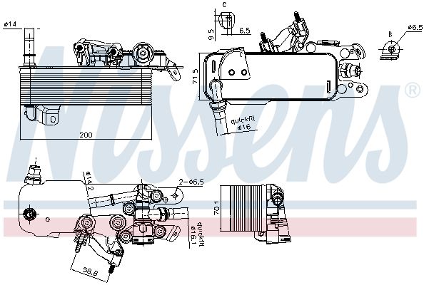 NISSENS 91574 Oil Cooler, automatic transmission