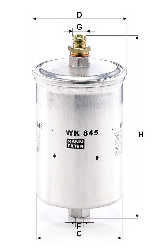 Kütusefilter, MANN-FILTER WK 845