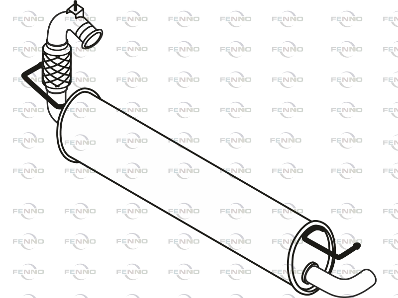 FENNO P49053 Rear Muffler