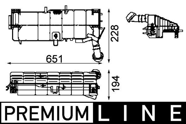 Розширювальний бачок, охолоджувальна рідина, Mahle CRT49000P